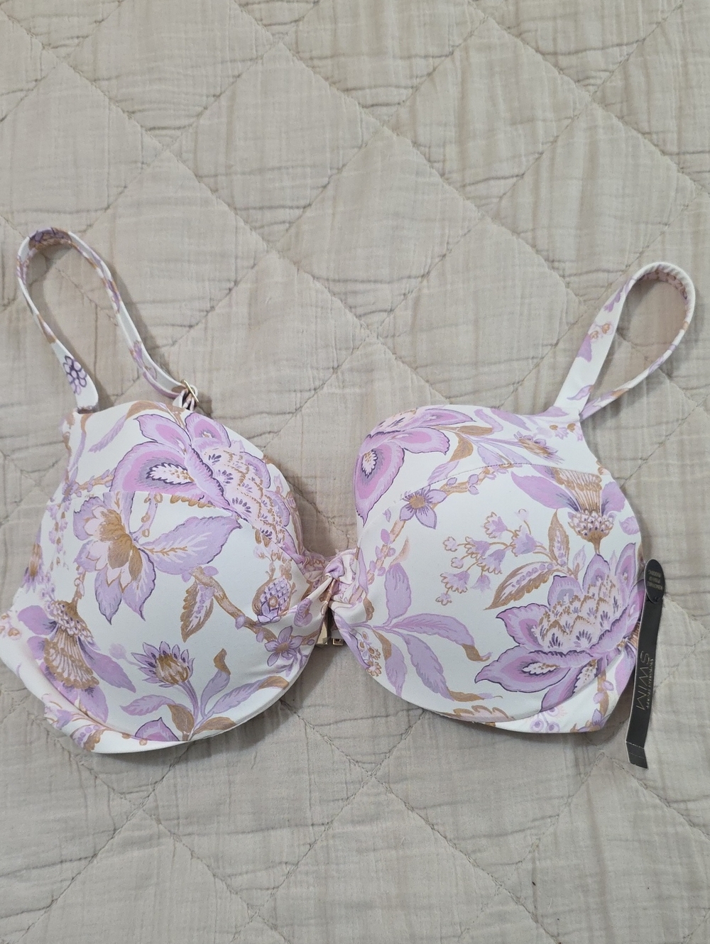 Victoria's Secret Lavender & Cream Floral Bikini Top